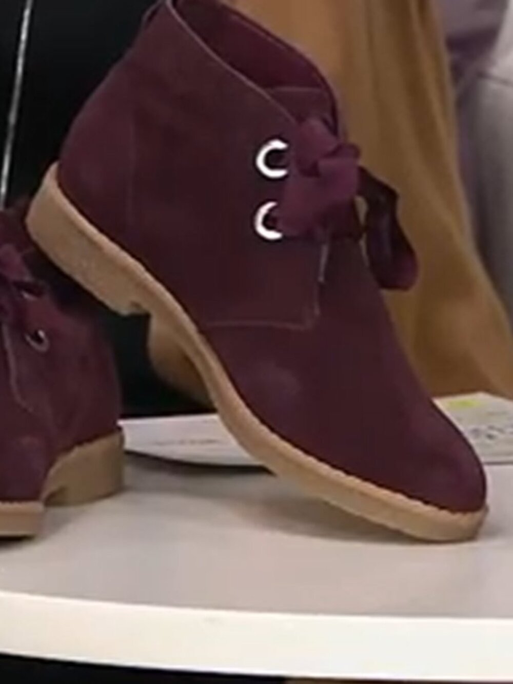 Isaac Mizrahi Suede Chukka Boots with Grosgrain Laces  EUC